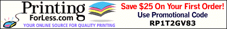 $25 discount on professional four color printing